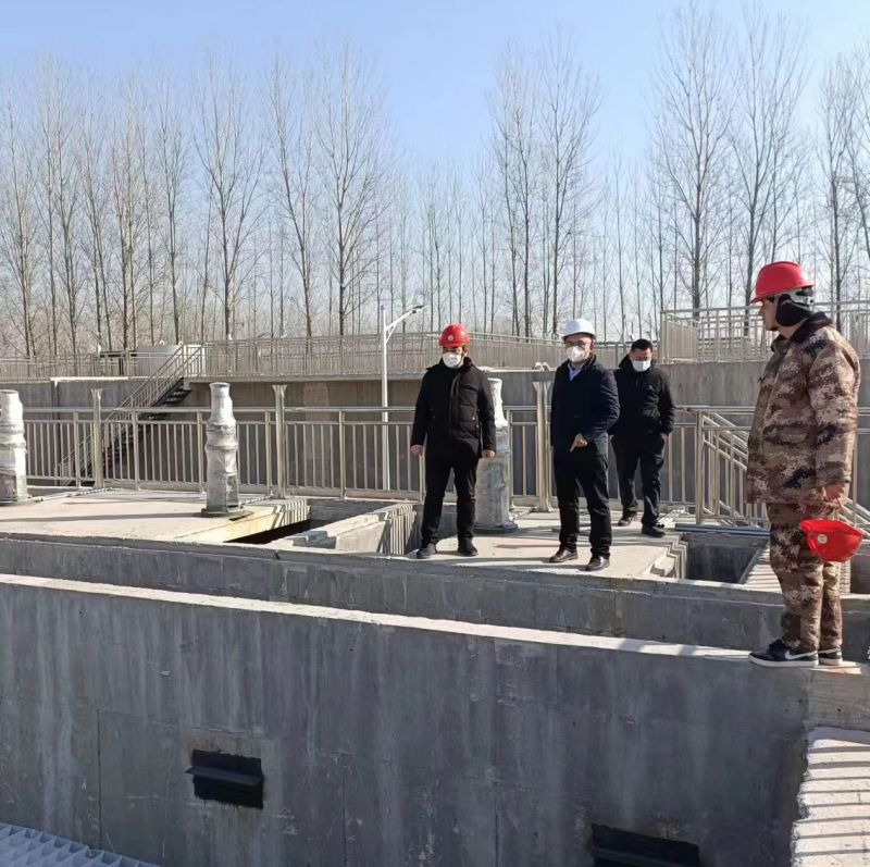 河南萬川環保董事長赴濮陽範縣(xian)汚水(shui)處理廠現場視詧指導工(gong)作
