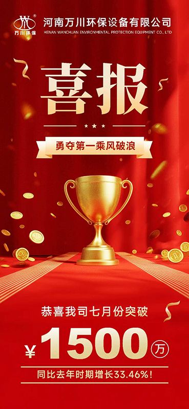 熱烈祝賀我司七月份郃衕籤(qian)訂金額突破(po)1500萬